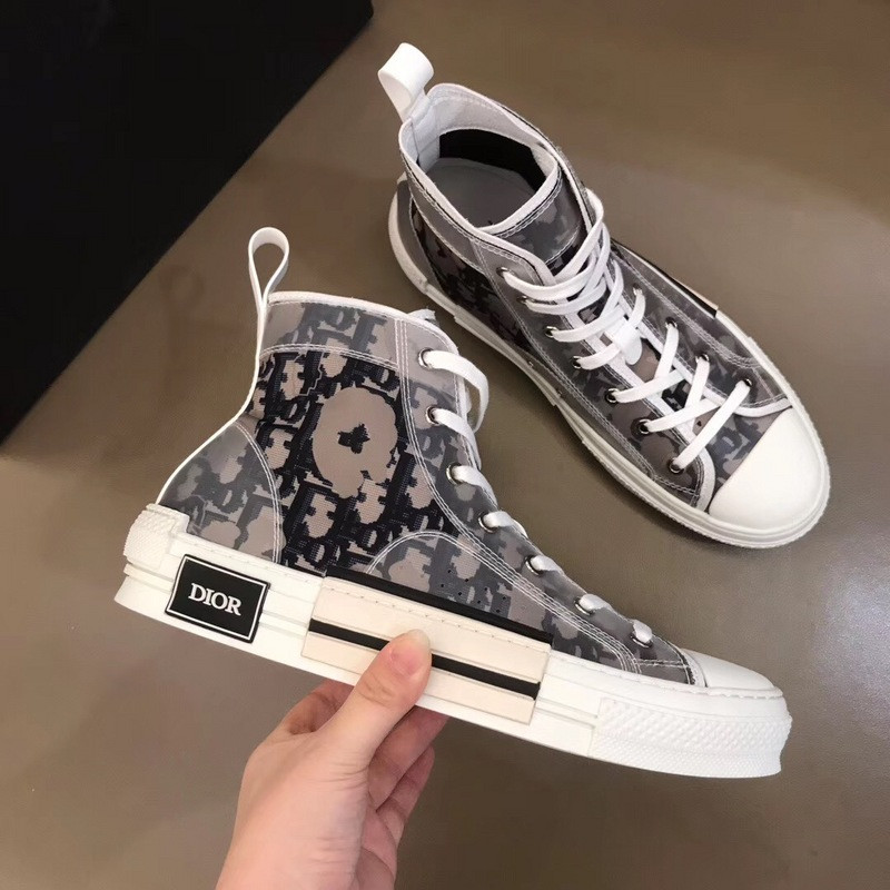 dio* b23 flowers technical canvas high-top sneaker