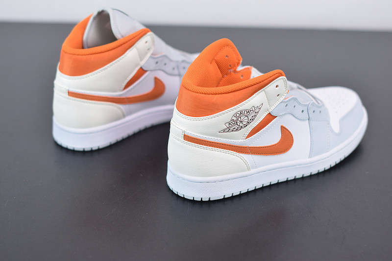 air jordan 1 mid starfish pure platinum cw7591-100