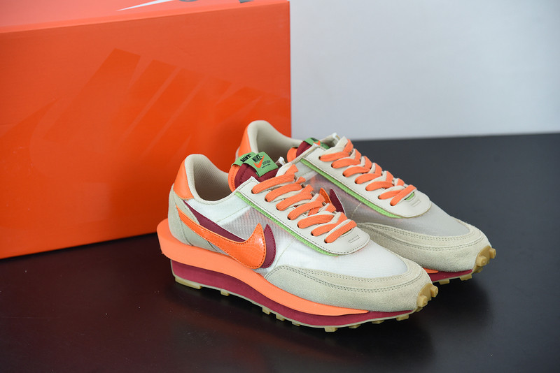 nike ldv waffle clot sacai net orange blaze dh1347-100