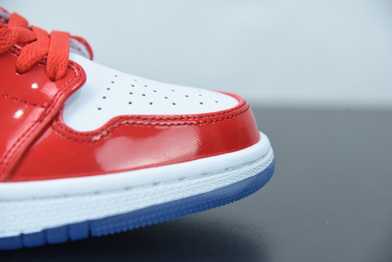 air jordan 1 mid red patent dc7294-600