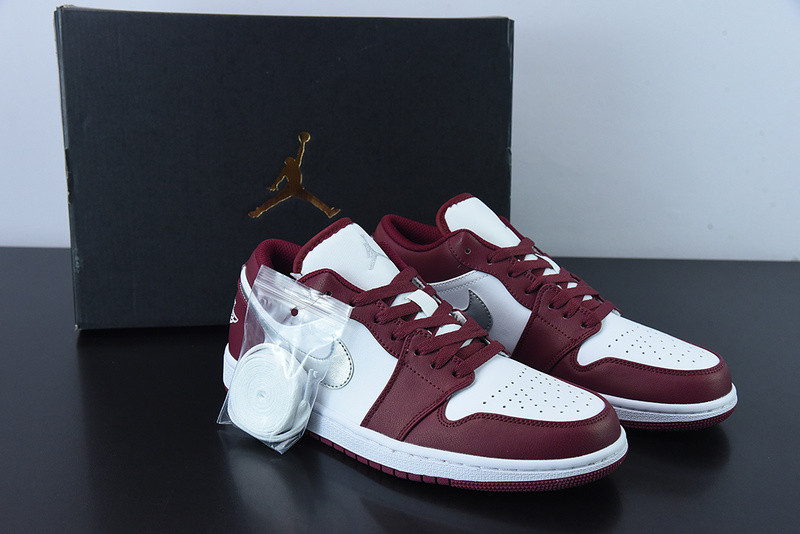air jordan 1 low “bordeaux” 553558-615