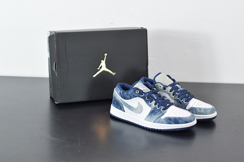 air jordan 1 low “washed denim” cz8455-100