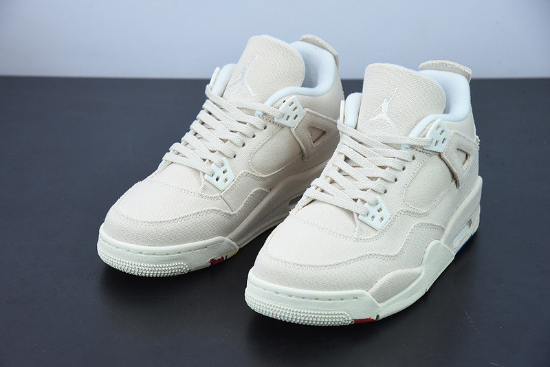 air jordan 4 canvas sail cement grey dq4909-100