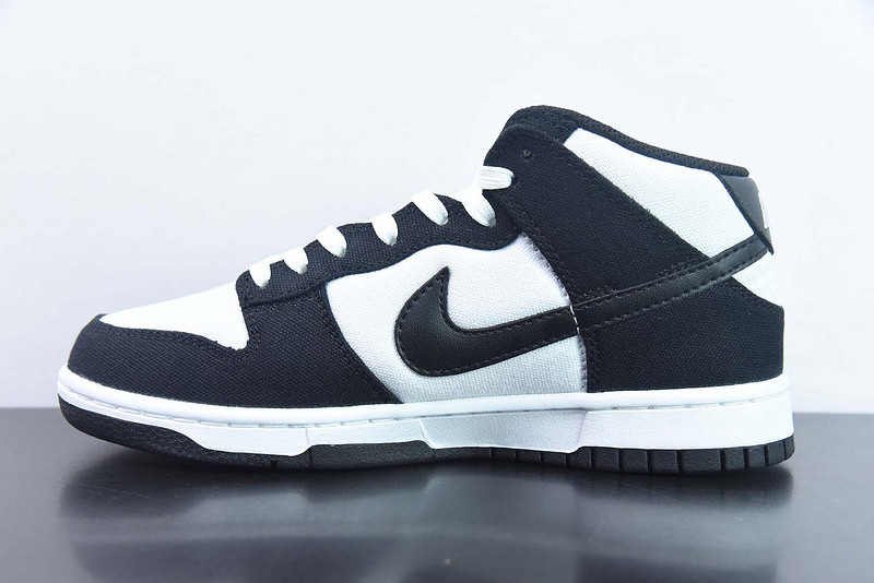 nike dunk mid black white dv0830-102