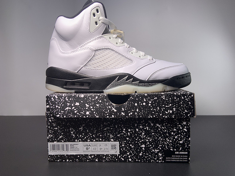 air jordan 5 white black dd0587-110