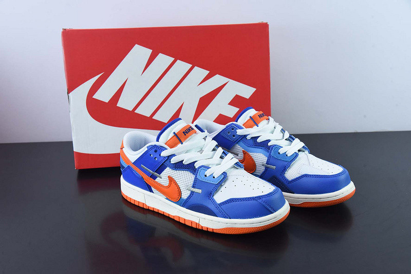 nike dunk low scrap knicks dm0128-100