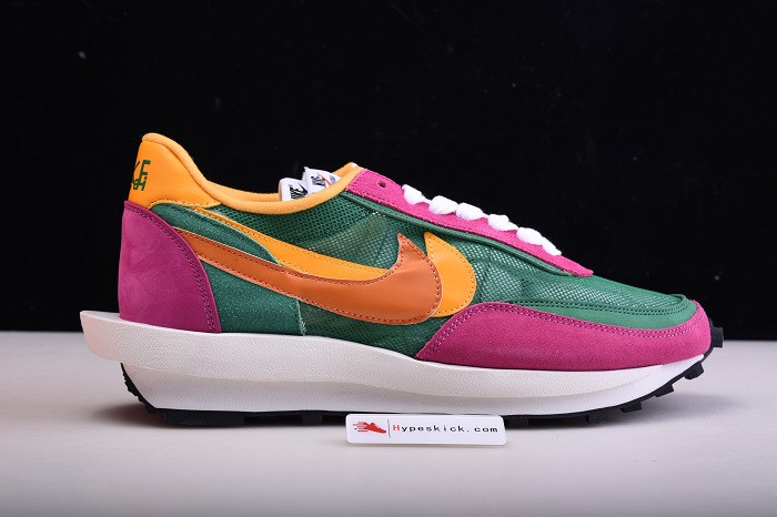 nike sacai x ldv waffle ''pink green'' bv0073-301